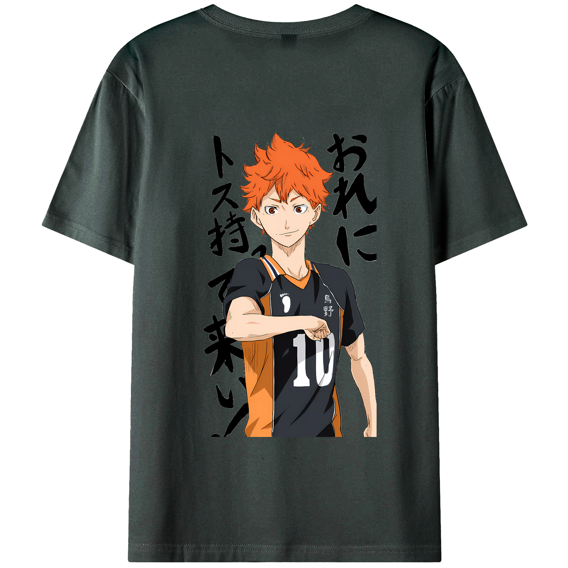 （画像用） ハイキュー!! Haikyu!! 綿100％ メンズ半袖Tシャツ（バックプリント） 通気性